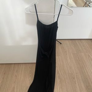 Spaghetti strap maxi bodycon dress